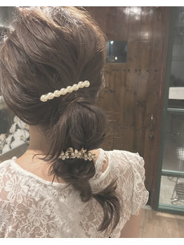 ヘアアレンジはアクセサリーがあるのとないので全然_20180706_1